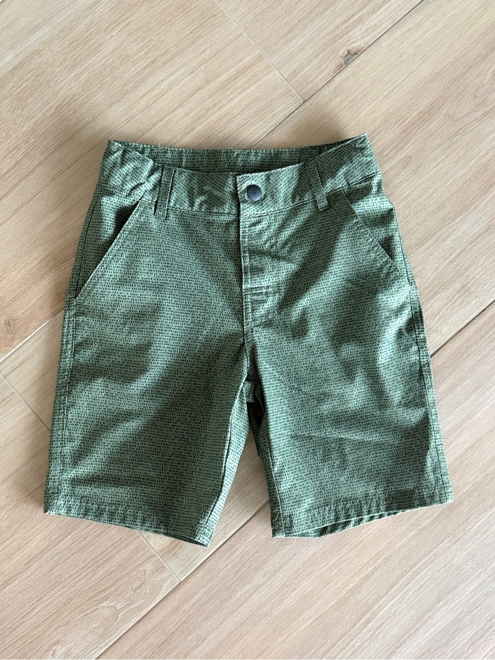 art class Olive Green Textured Boys' Shorts